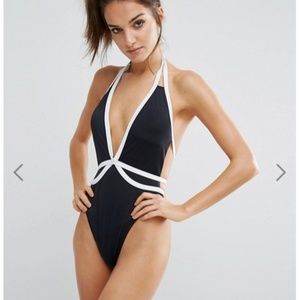 ASOS Free Society Monochrome Swimsuit